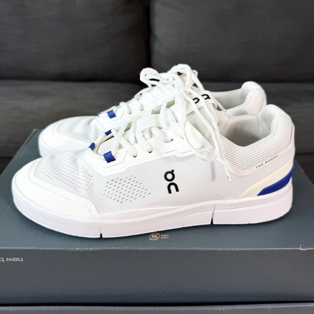 ON The Roger Spin 2 Undyed/Indigo White Tennis Casual Shoes Women's Size 10.5